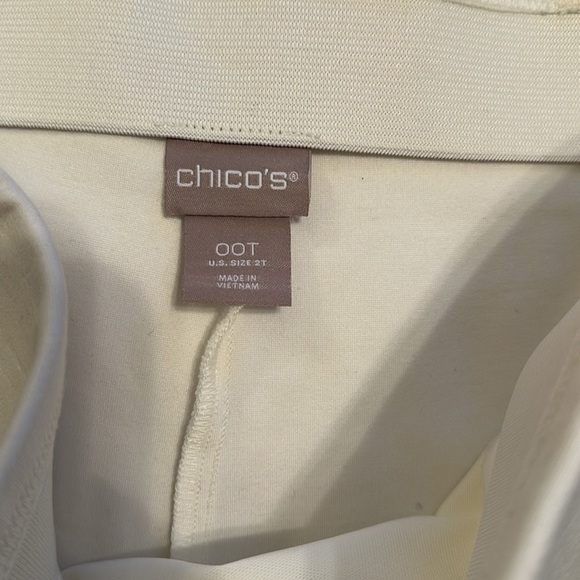 Chico's Cream Straight Leg ponte knit pant with pockets 00T Tall - Picture 4 of 7